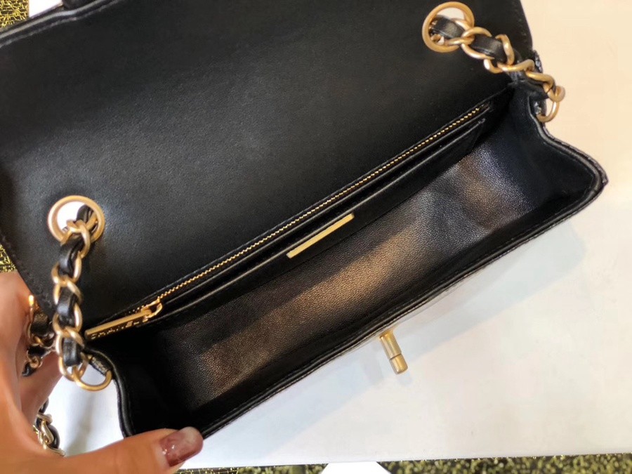 小香 CF大mini 稀有皮蜥蜴腹部皮 黑銀_7