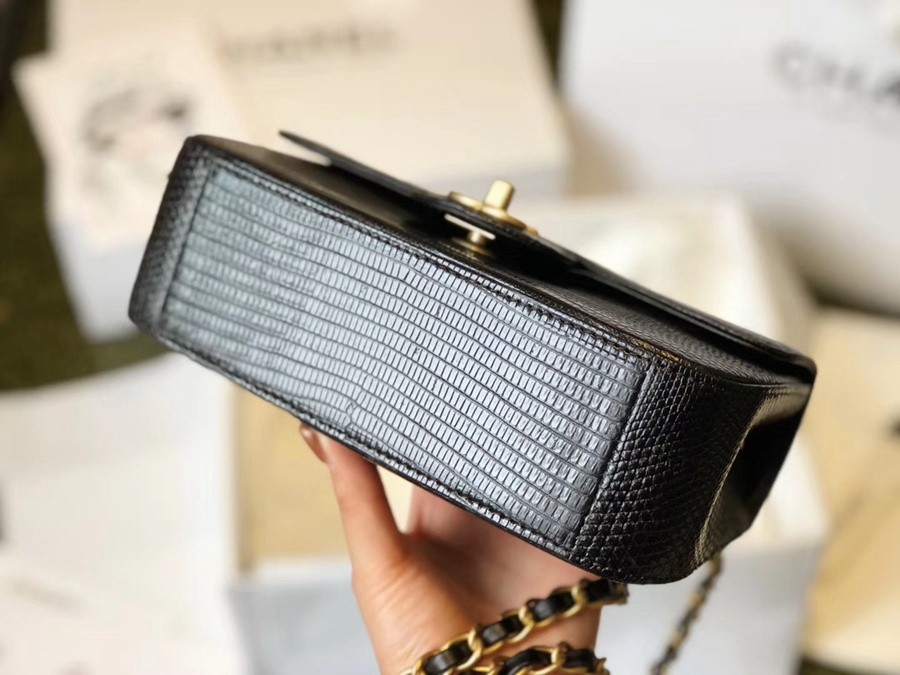 小香 CF大mini 稀有皮蜥蜴腹部皮 黑銀_13