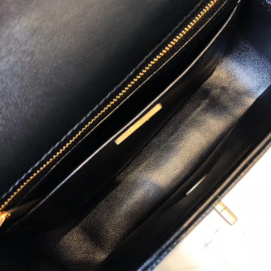 小香 CF大mini 稀有皮蜥蜴腹部皮 黑銀_17