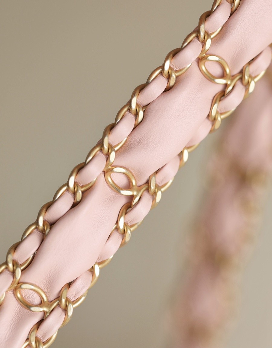 小香 19 Hobo腋下包 褶皺牛皮 粉色 大號_10