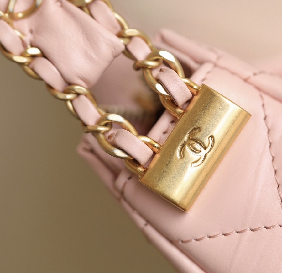 小香 19 Hobo腋下包 褶皺牛皮 粉色 大號_12