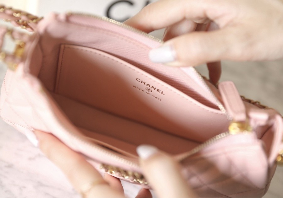 小香 19 Hobo腋下包 褶皺牛皮 粉色 小號_6