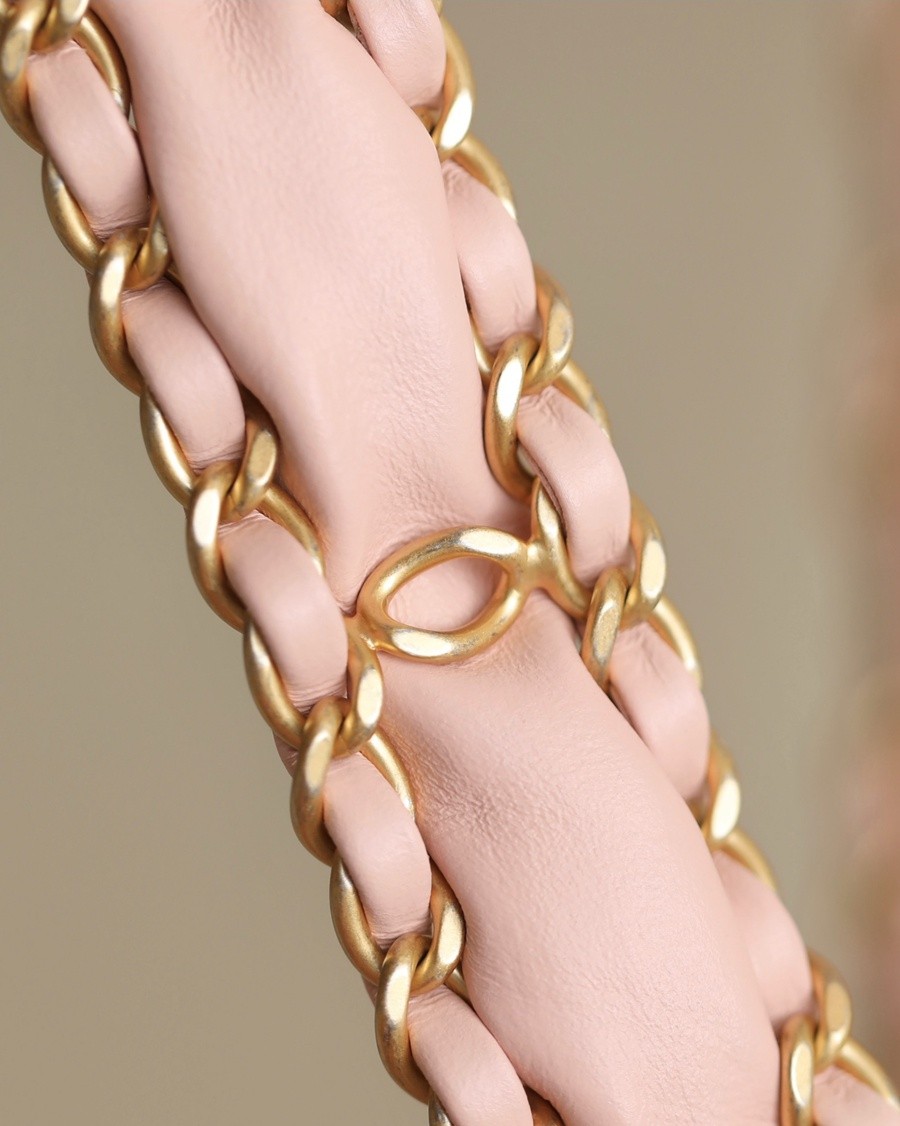 小香 19 Hobo腋下包 褶皺牛皮 粉色 小號_11