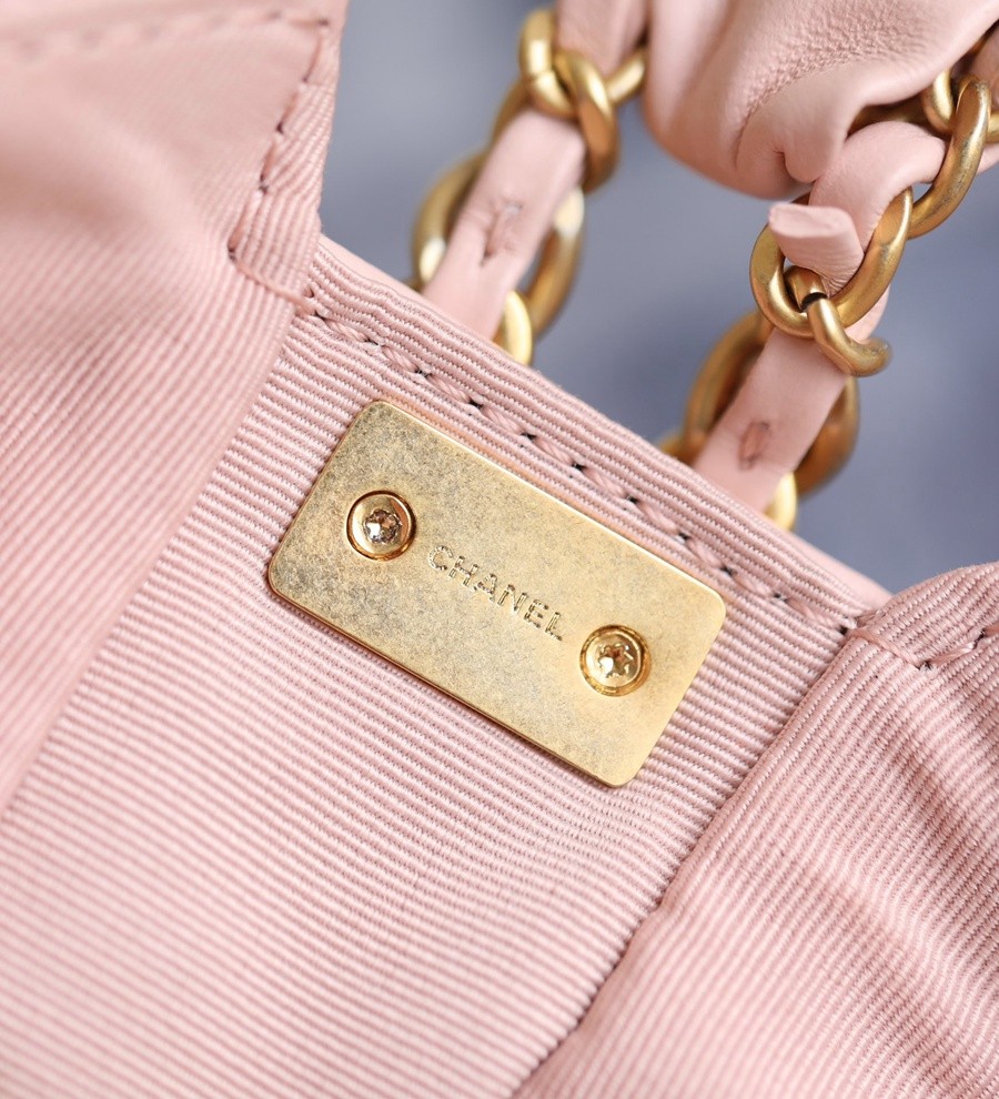 小香 19 Hobo腋下包 褶皺牛皮 粉色 小號_14