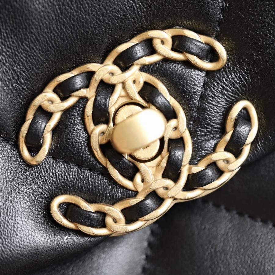 小香 24C早春新款19系Hobo流浪包 羊皮 黑金_8