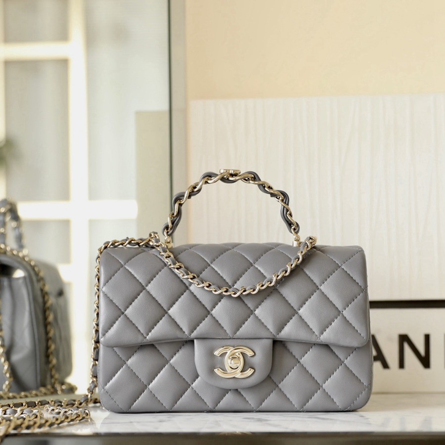 23k秋冬雙c手柄口蓋包 深灰_1