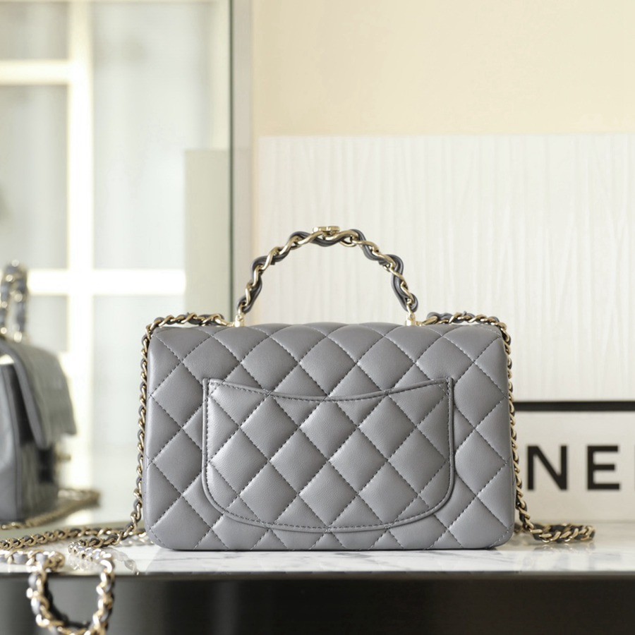 23k秋冬雙c手柄口蓋包 深灰_4