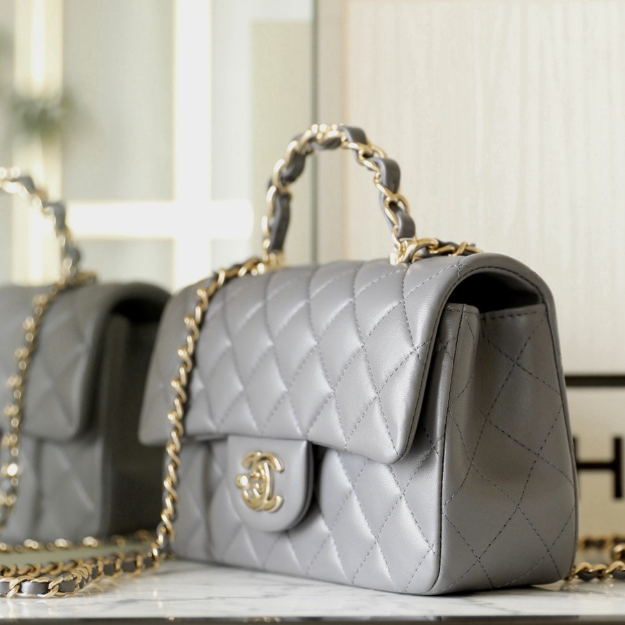 23k秋冬雙c手柄口蓋包 深灰_2