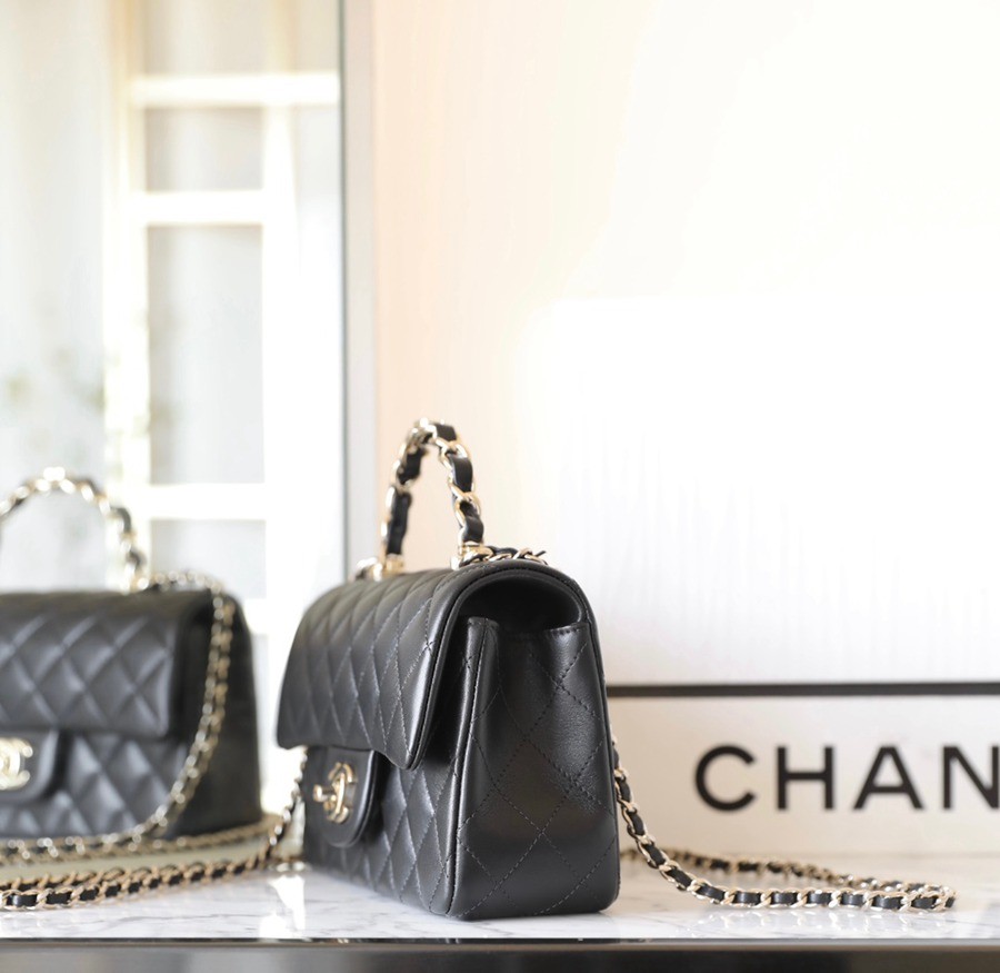 23k秋冬雙c手柄口蓋包 黑色_7