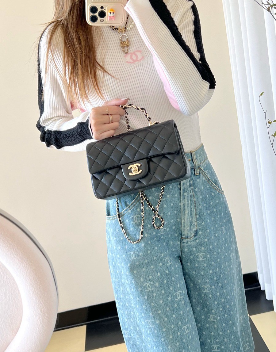 23k秋冬雙c手柄口蓋包 黑色_18