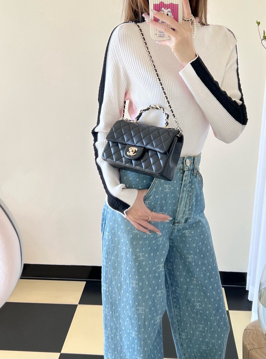 23k秋冬雙c手柄口蓋包 黑色_25