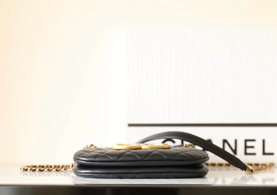 24c早春大logo圓挎包 黑色_5