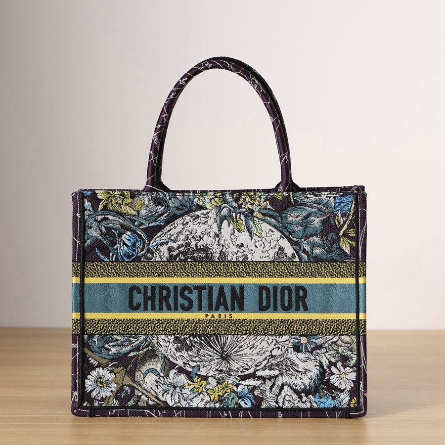 中號BOOK TOTE手袋藍色 Dior 星座刺繡_1