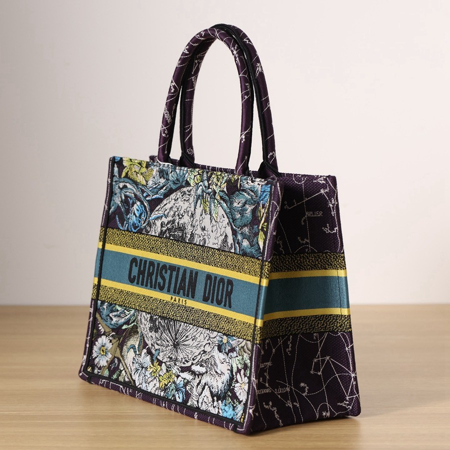 中號BOOK TOTE手袋藍色 Dior 星座刺繡_3