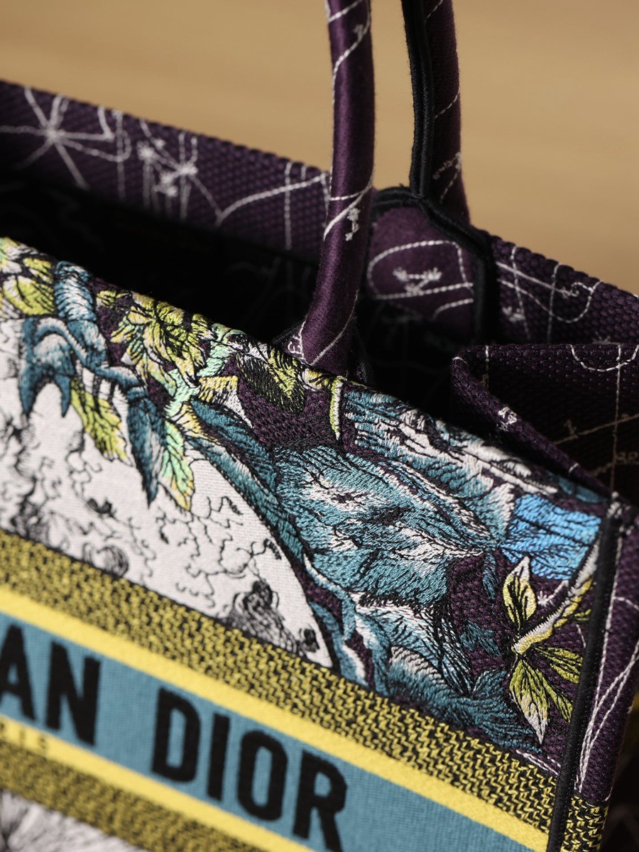 中號BOOK TOTE手袋藍色 Dior 星座刺繡_12