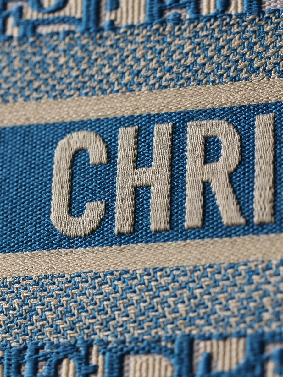 中號BOOK TOTE 手袋矢車菊藍 Oblique 印花_7