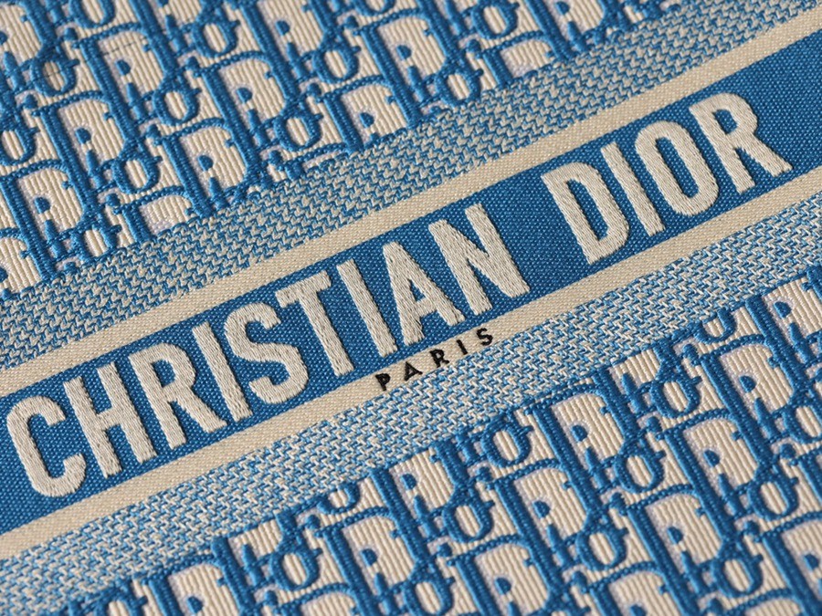 中號BOOK TOTE 手袋矢車菊藍 Oblique 印花_6