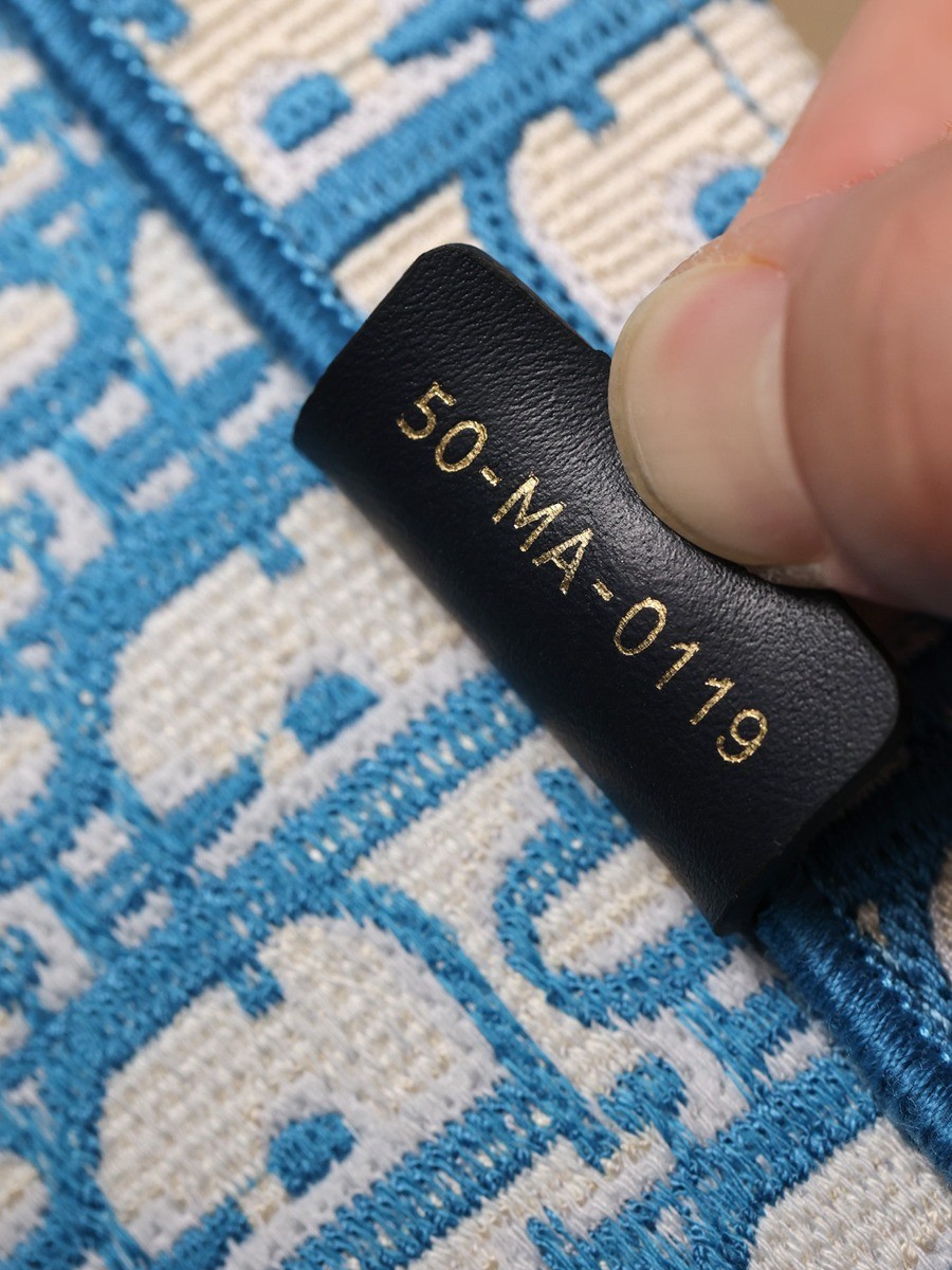 中號BOOK TOTE 手袋矢車菊藍 Oblique 印花_15