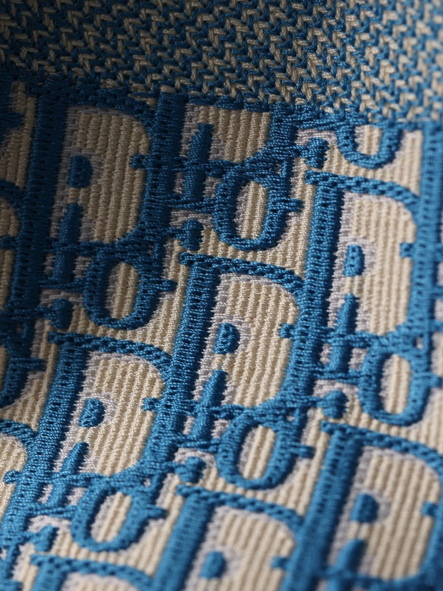 中號BOOK TOTE 手袋矢車菊藍 Oblique 印花_12