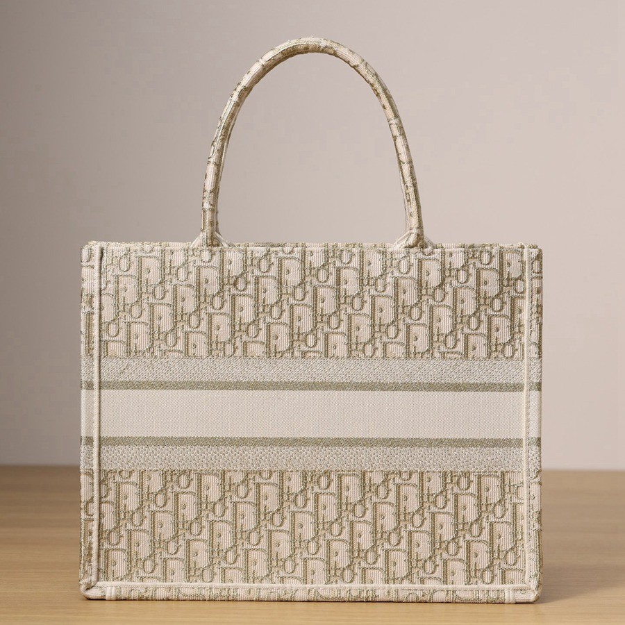 中號 BOOK TOTE 手袋金色 Oblique 印花_5