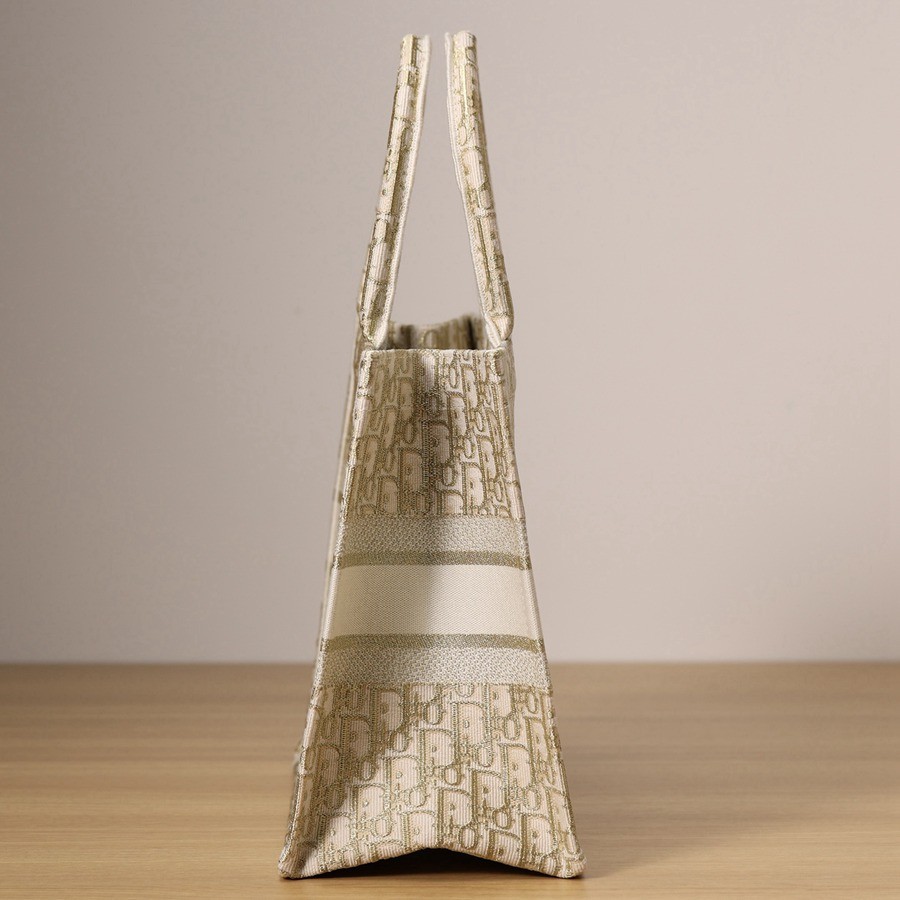 中號 BOOK TOTE 手袋金色 Oblique 印花_4