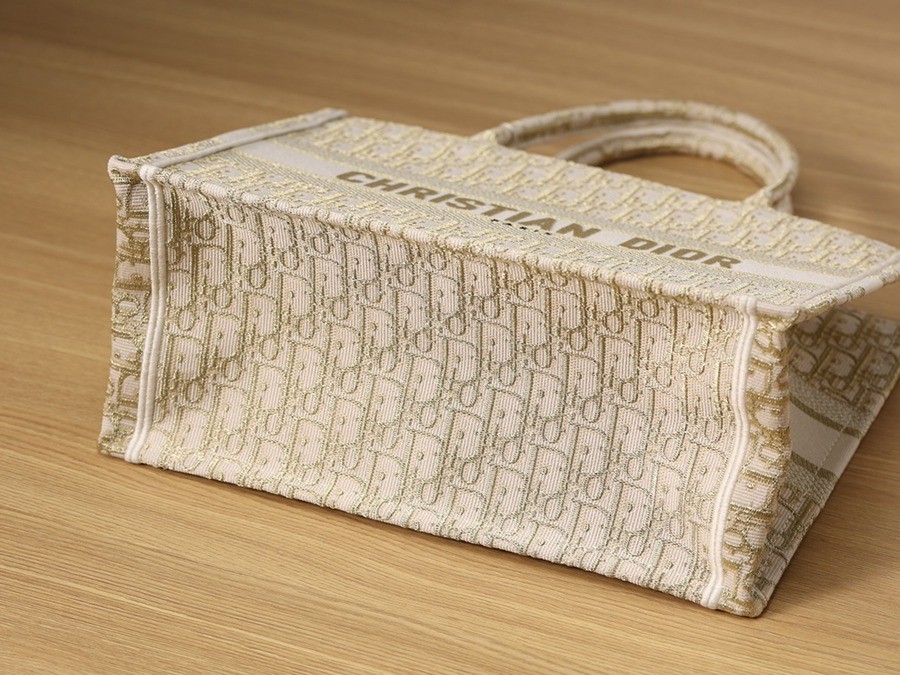 中號 BOOK TOTE 手袋金色 Oblique 印花_6