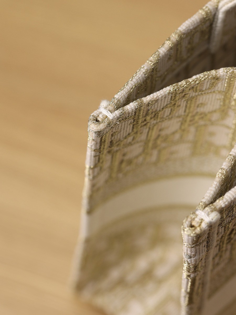 中號 BOOK TOTE 手袋金色 Oblique 印花_13