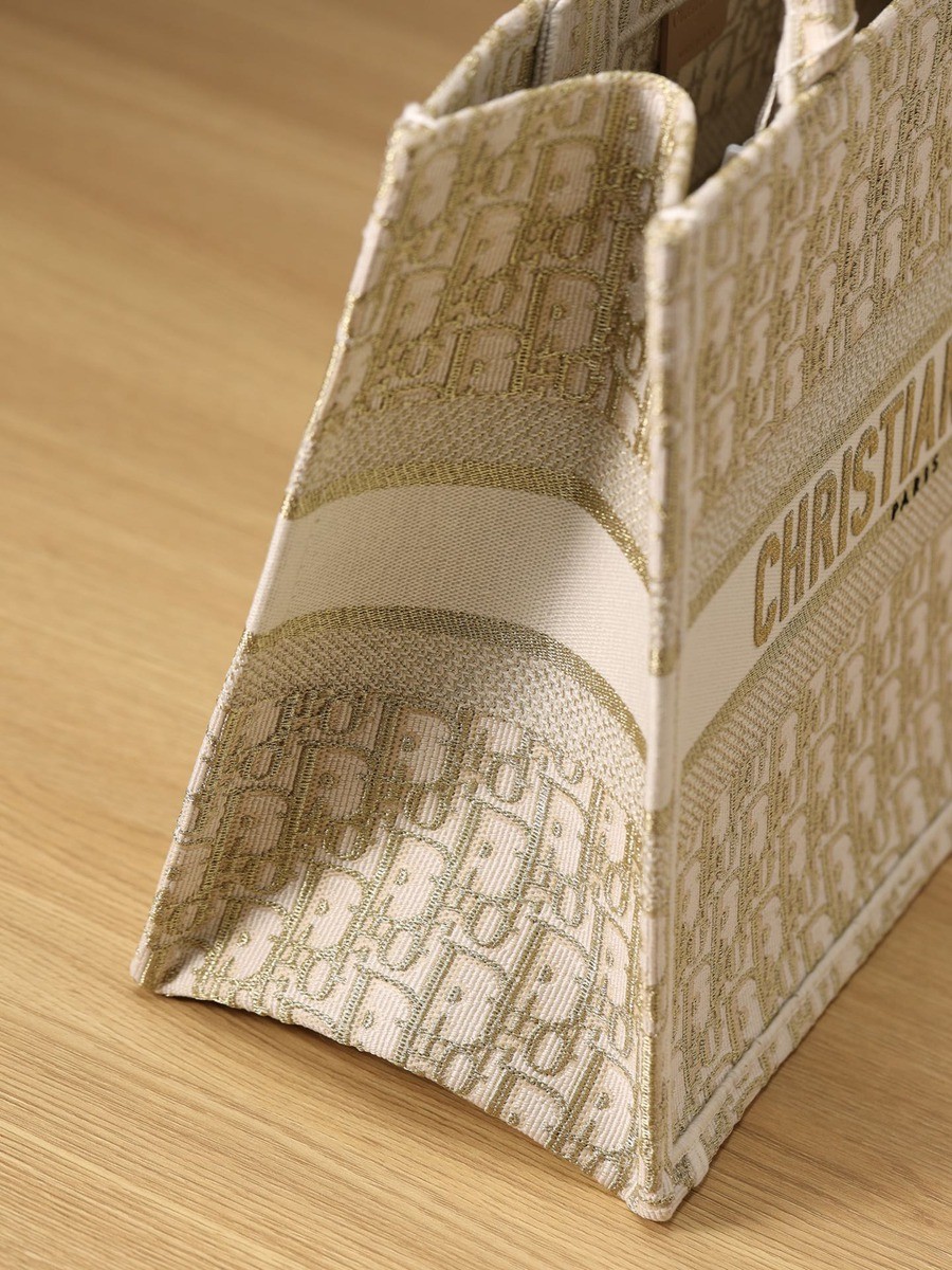 中號 BOOK TOTE 手袋金色 Oblique 印花_14