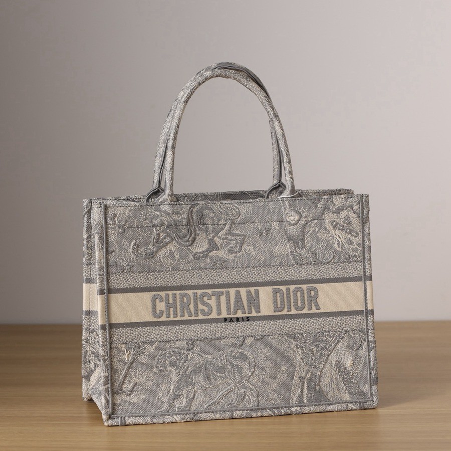 中號BOOK TOTE 手袋灰色刺繡 Reverse 茹伊印花_2