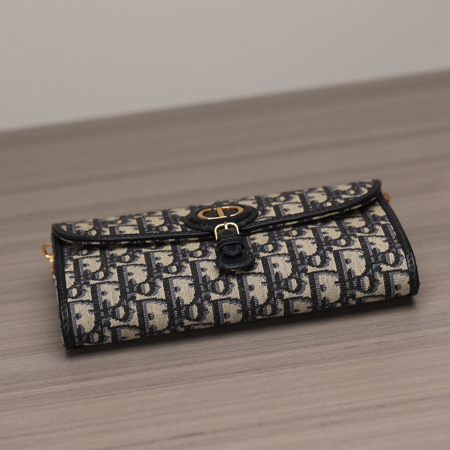 DIOR BOBBY EAST-WEST 鏈條手袋藍色 Oblique 印花_5