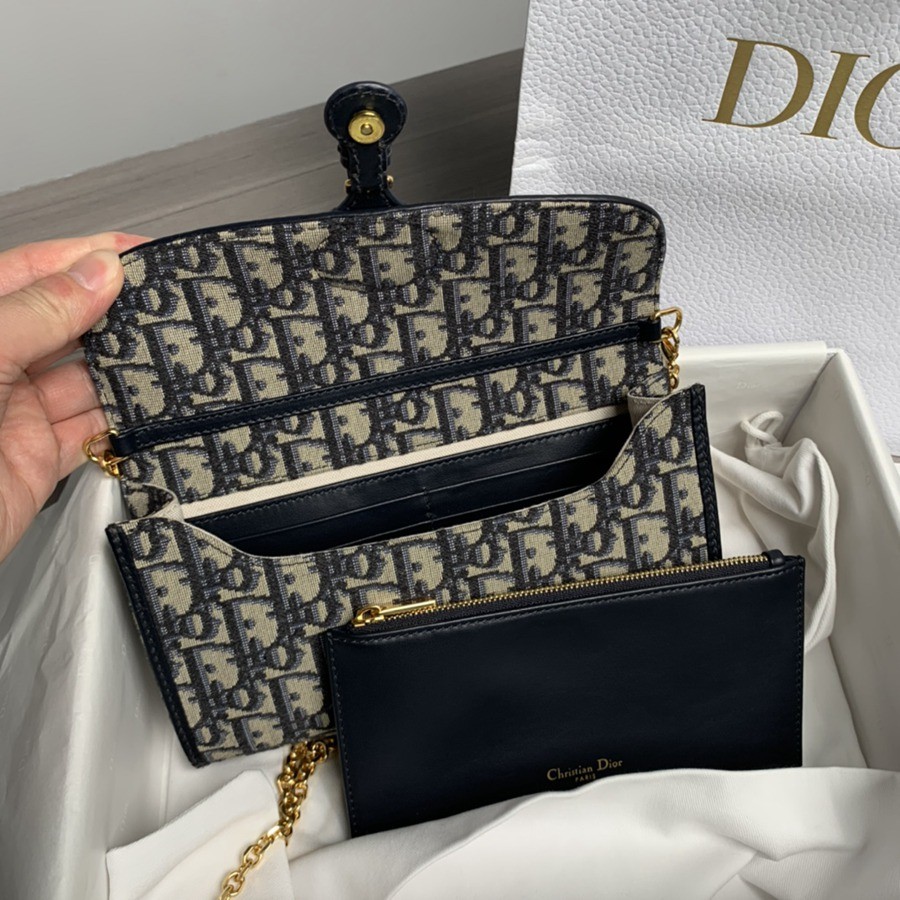 DIOR BOBBY EAST-WEST 鏈條手袋藍色 Oblique 印花_10