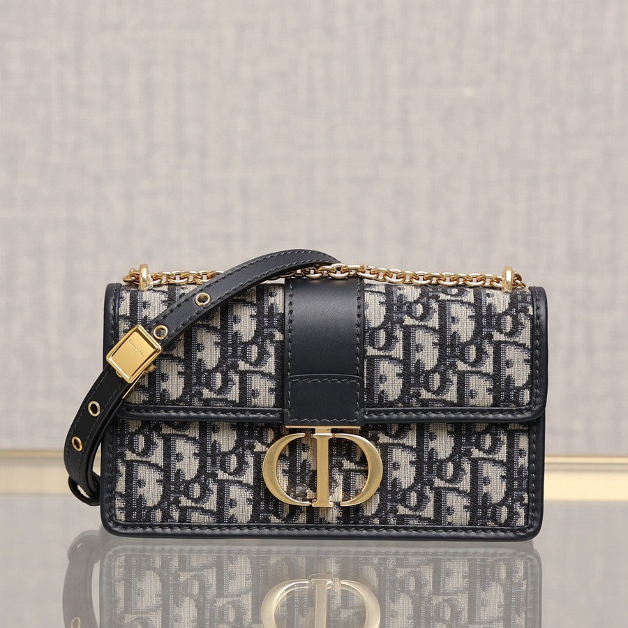 30 MONTAIGNE EAST-WEST 鏈條手袋藍色 Oblique 印花_1