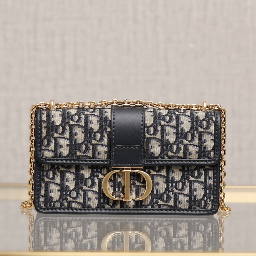 30 MONTAIGNE EAST-WEST 鏈條手袋藍色 Oblique 印花_3