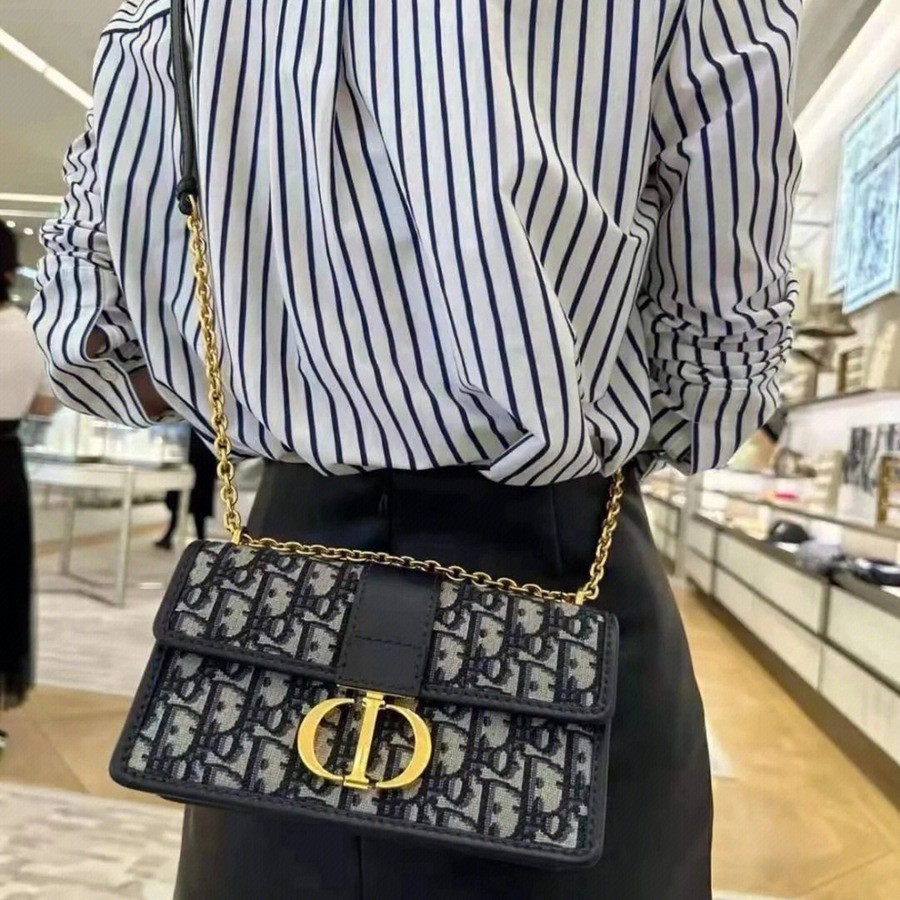 30 MONTAIGNE EAST-WEST 鏈條手袋藍色 Oblique 印花_14