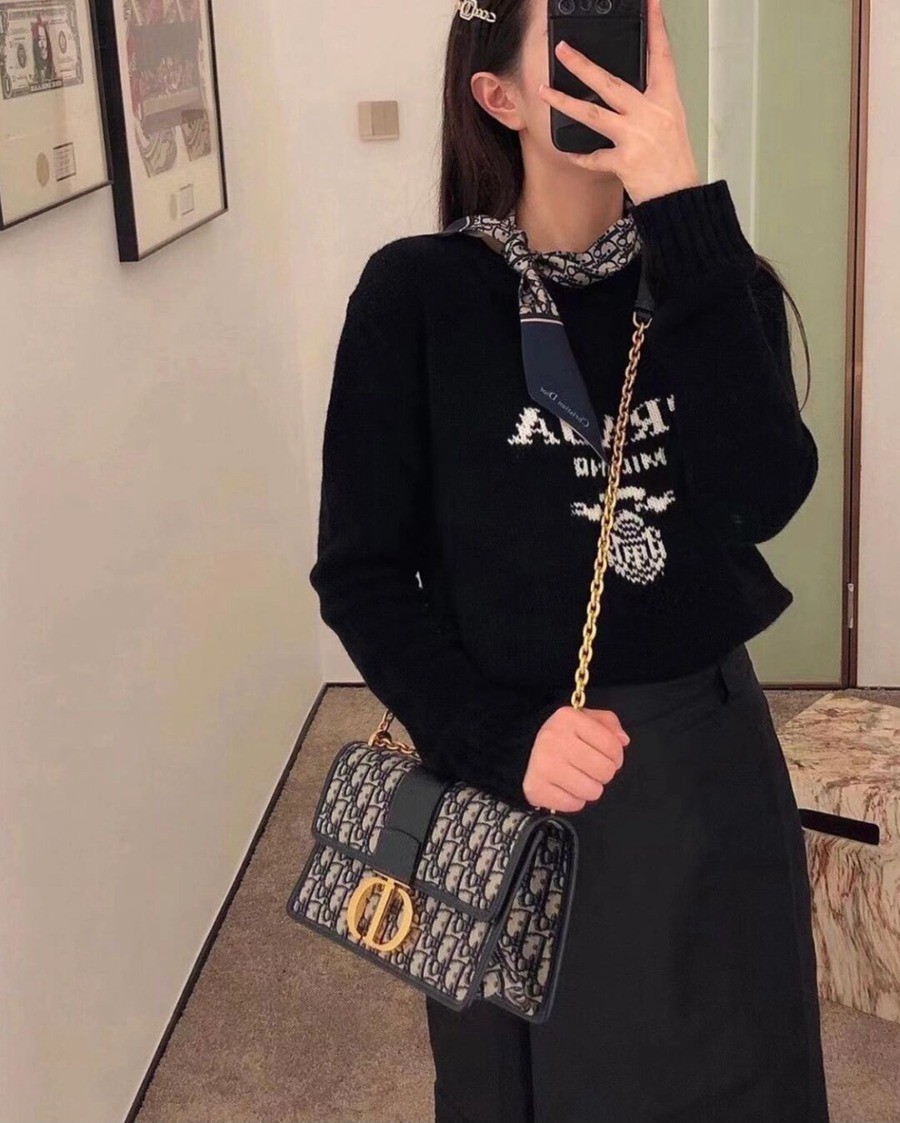 30 MONTAIGNE 蒙田鏈條包藍色 Oblique 印花_26