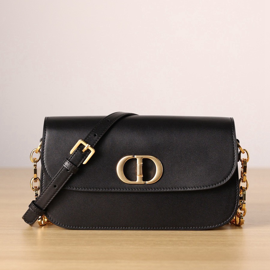 30 MONTAIGNE AVENUE 手袋黑色光面牛皮革_1