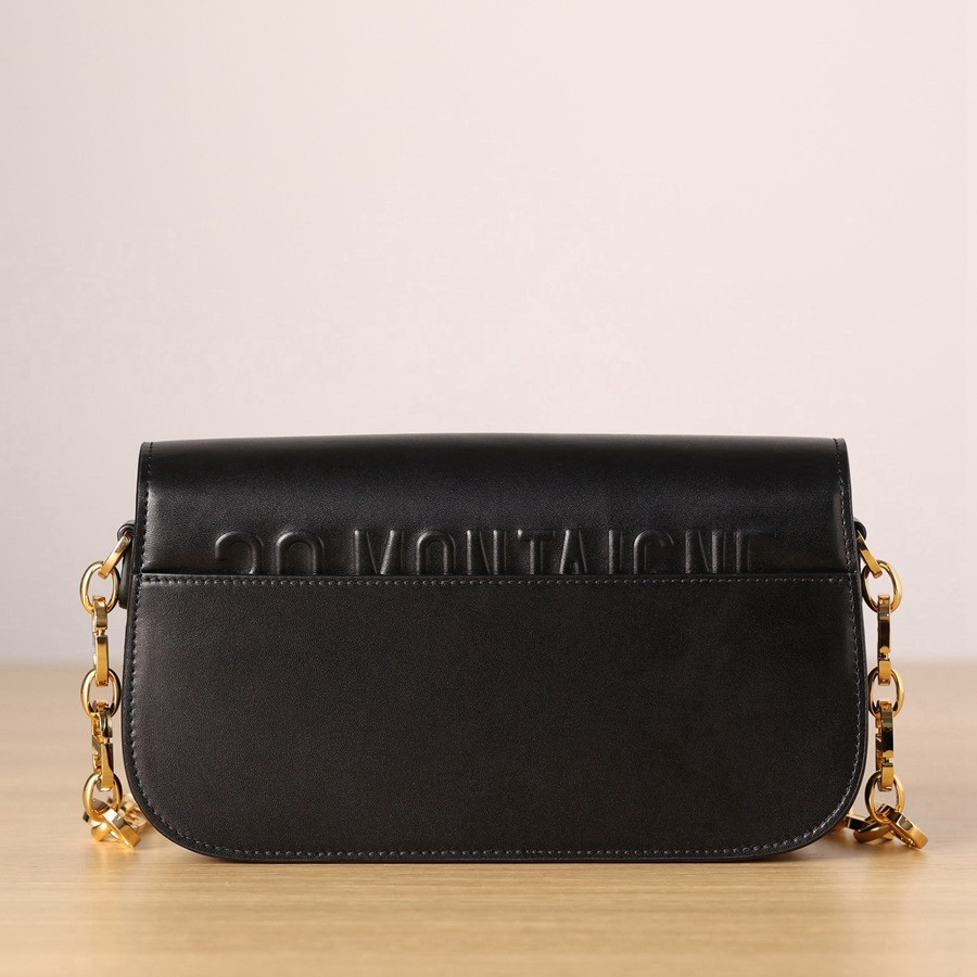 30 MONTAIGNE AVENUE 手袋黑色光面牛皮革_4