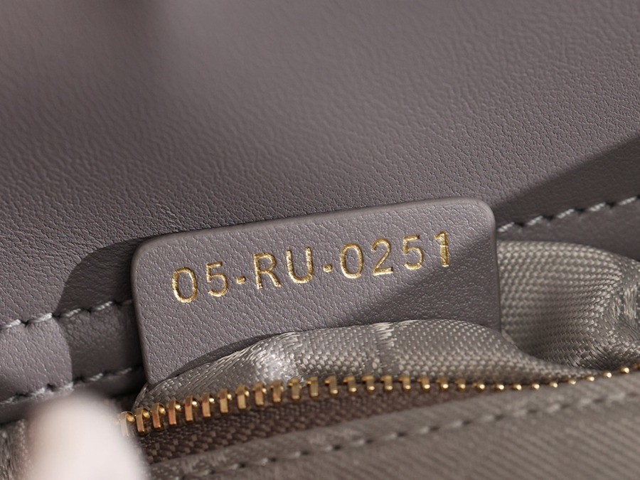 小號 LADY DIOR MY ABCDIOR 手袋四格戴妃包大象灰羊皮金扣_16