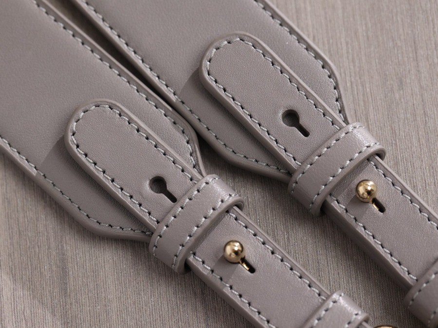 小號 LADY DIOR MY ABCDIOR 手袋四格戴妃包大象灰羊皮金扣_20