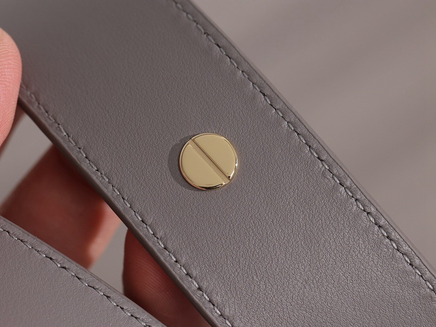 小號 LADY DIOR MY ABCDIOR 手袋四格戴妃包大象灰羊皮金扣_22