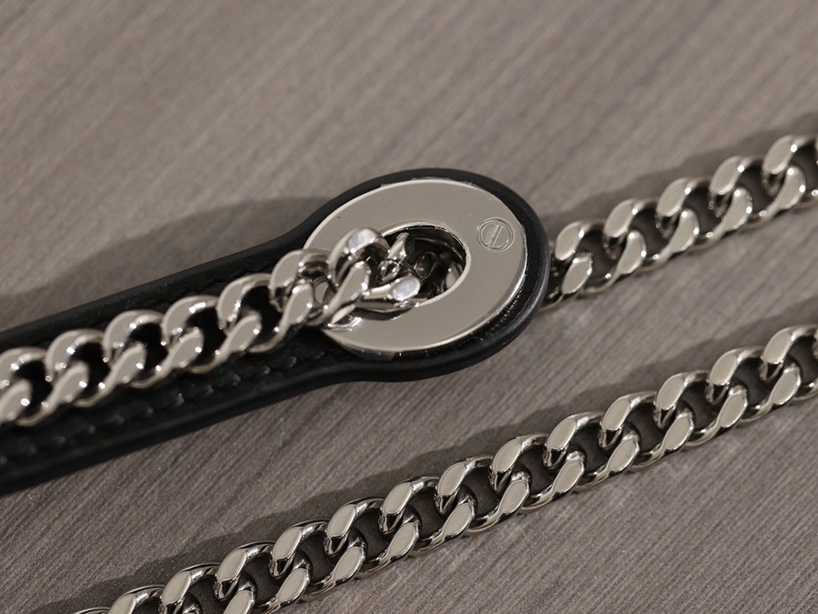 迷你 LADY DIOR 手袋 黑色羊皮革藤格紋銀扣_15