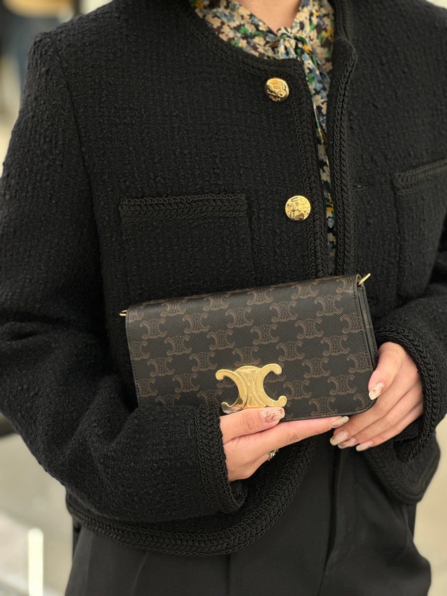 celineMulti Pochette Triomphe手袋_17