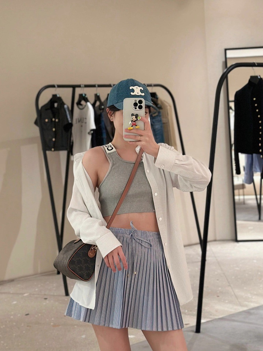 小號標誌印花牛皮革波士頓包 黃褐色_14