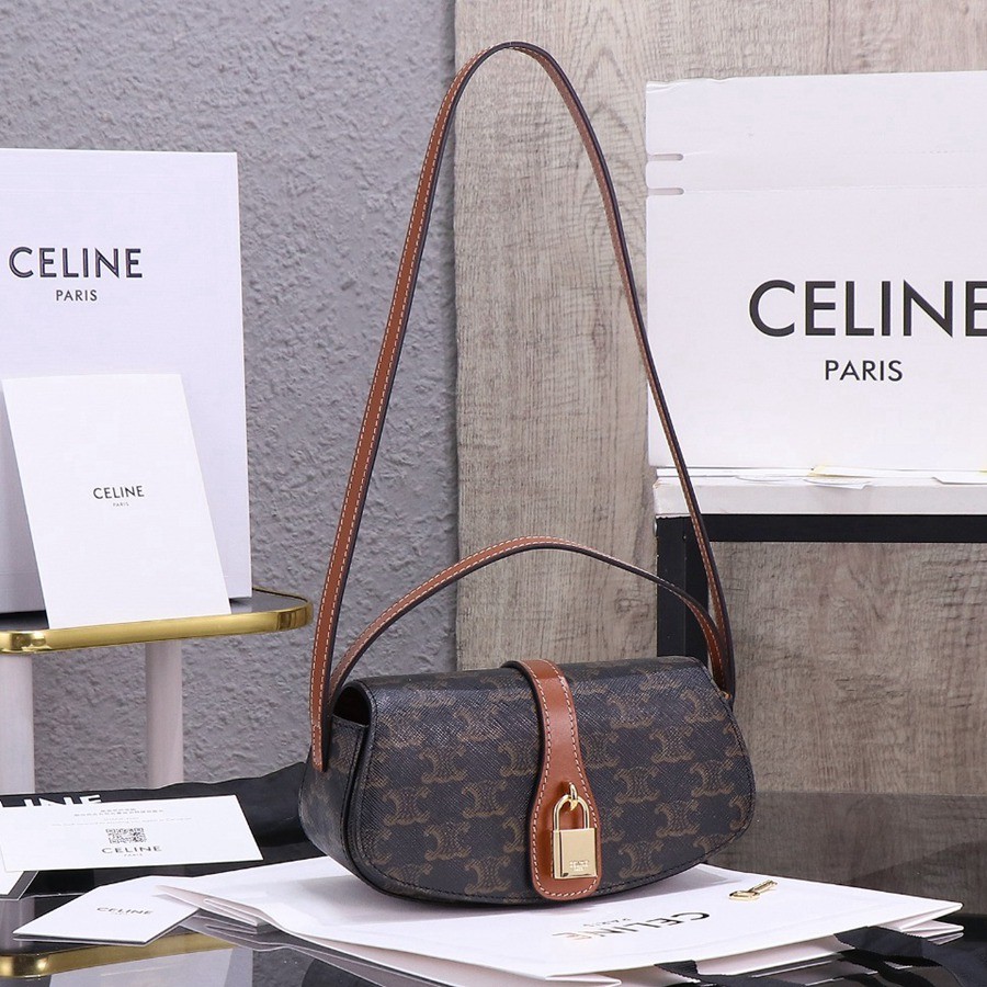 celine  tabou clutch Bag 掛鎖全皮包_1