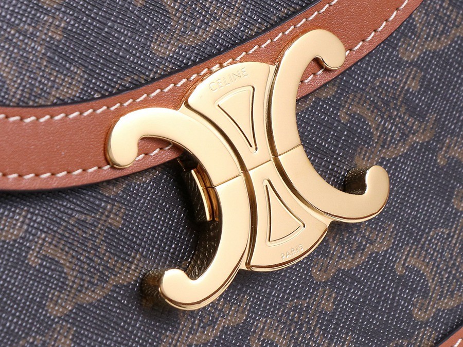 TEEN BESACE Triomphe亮澤牛皮革手袋_8