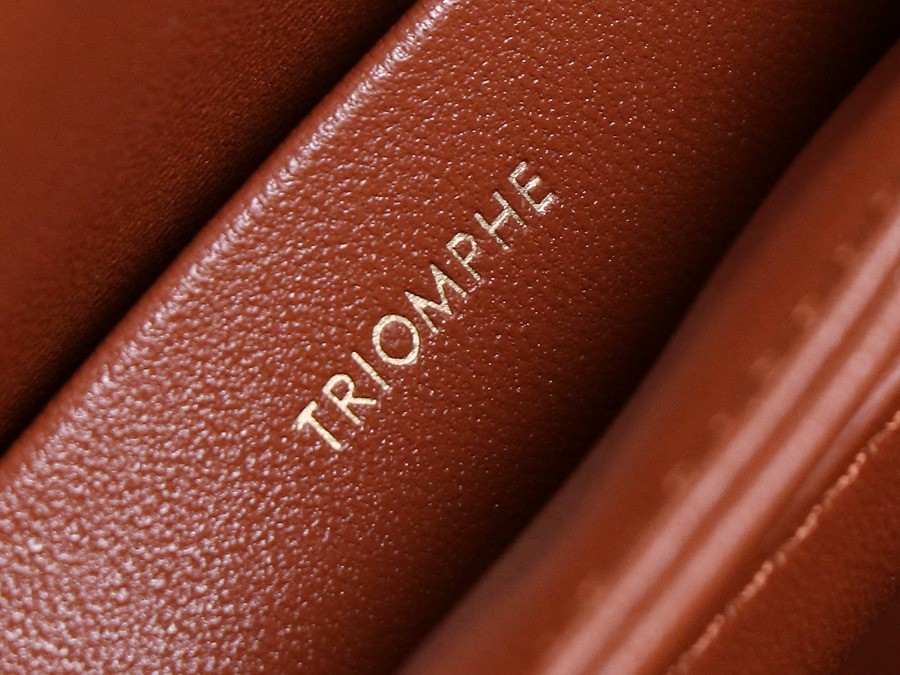 TEEN BESACE Triomphe亮澤牛皮革手袋_15