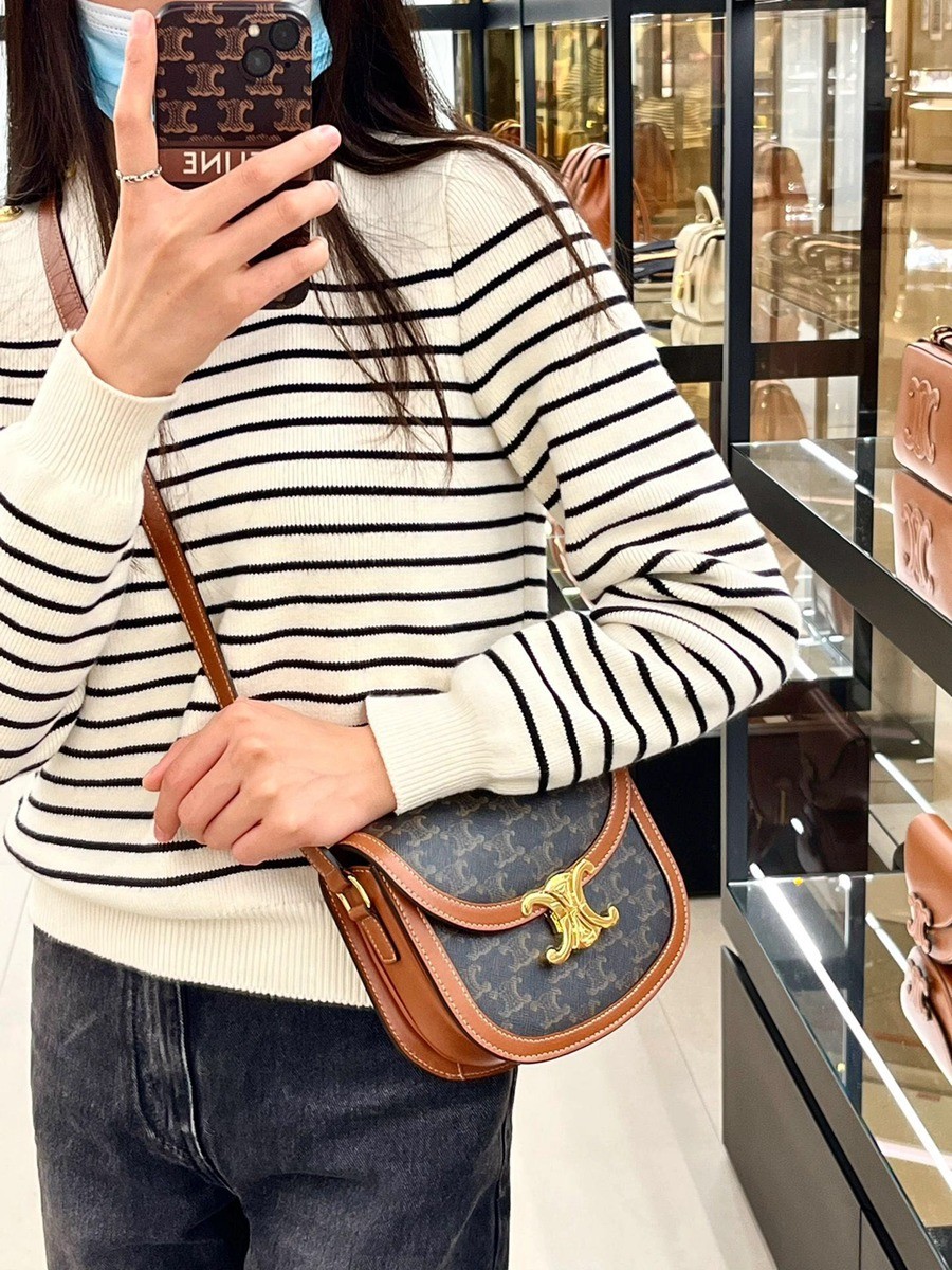 TEEN BESACE Triomphe亮澤牛皮革手袋_19