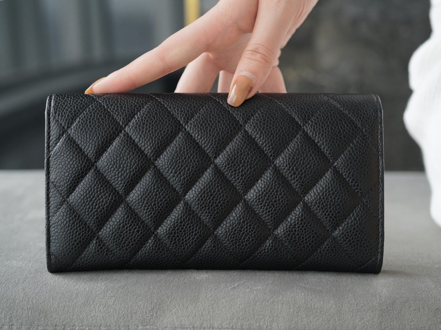 「Classic Flap」經典兩折長夾 正品皮 黑牛銀_3