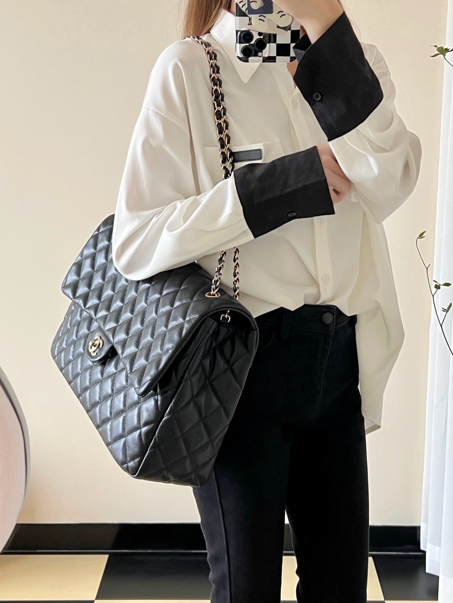 24c Maxi CF40機場包 黑色 淡金_19