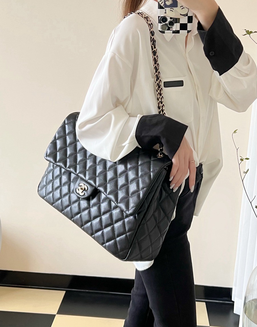 24c Maxi CF40機場包 黑色 淡金_20